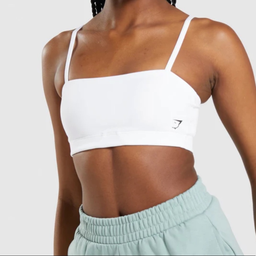 white bandeau bra